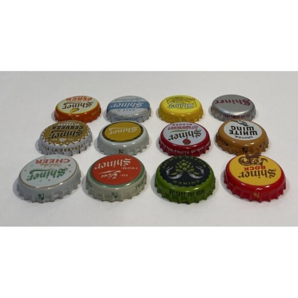 Lot of 12 Different Shiner Bock Texas Beer Bottle Caps Twist Top Lid - Picture 6 of 9